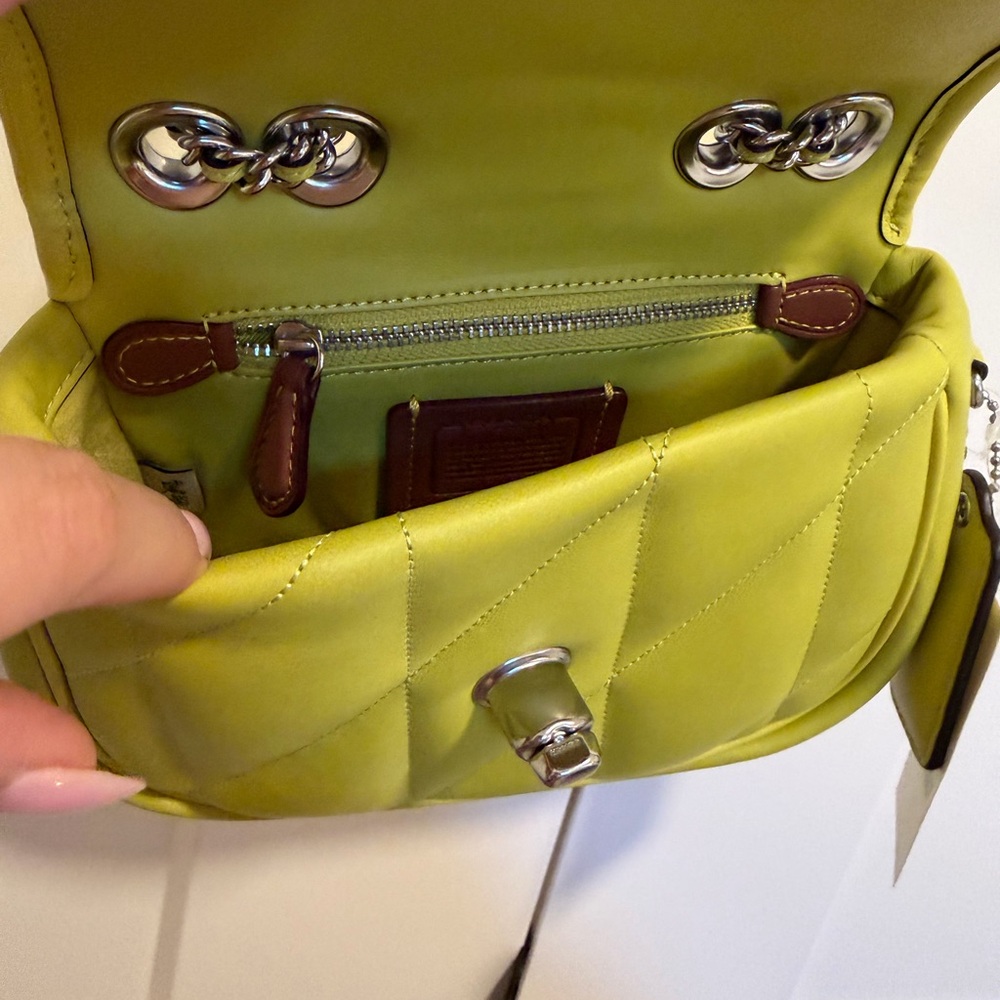 Coach Quilted Pillow Madison 18: Key Lime - Picture 4 of 5
